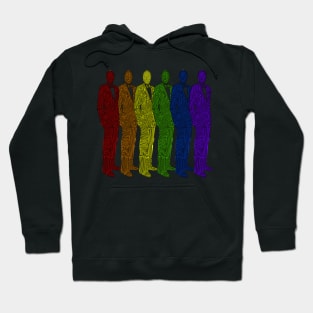 Swirly Rainbow Gentlemen Hoodie